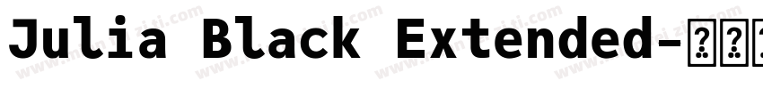 Julia Black Extended字体转换